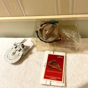 Star Trek Hallmark Ornaments U.S.S. Reliant NCC 1864 and Vulcan Command Ship